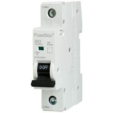 Image of Fusebox Type B Curve MCB 63A Single Pole MT06B631