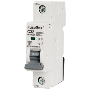 Image of Fusebox C Curve MCB 32A Single Pole MT10C321