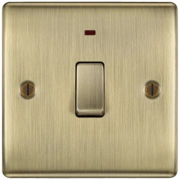 Image of BG Nexus Metal Isolator Switch with LED Antique Brass