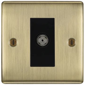 Image of BG Nexus Metal Isolated Co-Ax Socket Antique Brass