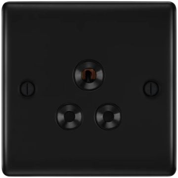 Image of BG Nexus Metal Round Pin Socket 5A Matt Black