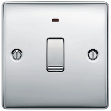 Image of BG Nexus Metal NPC31 20A DP Switch Neon Polished Chrome