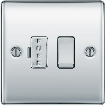 Image of BG Nexus Metal 13A Switched Fused Spur Polished Chrome