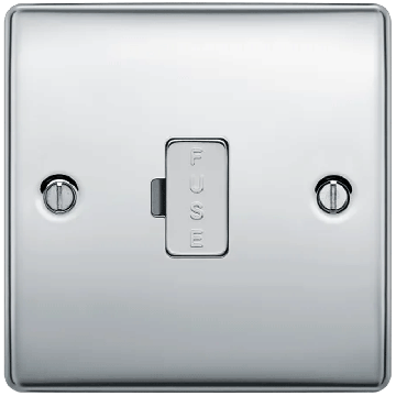 Image of BG Nexus Metal NPC54 13A Unswitched Fused Spur Polished Chrome