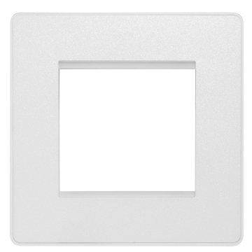 BG Evolve Double Module Euro Front Plate Pearlescent White