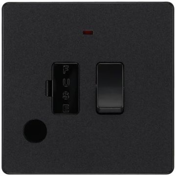 Image of BG Evolve 13A Switched Fuse Unit with LED Matt Black
