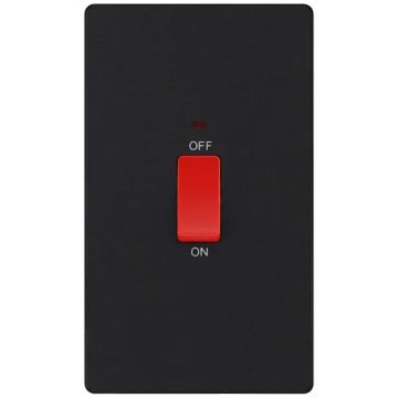 Image of BG Evolve 45A Double Pole Switch with LED Matt Black