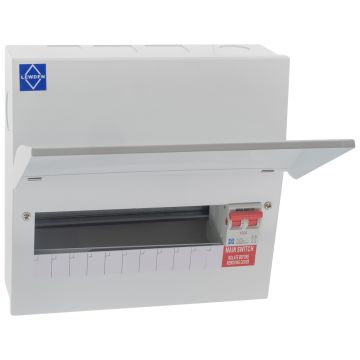 Image of Lewden 14 Way Consumer Unit with SPD Main Switch Square Knockouts