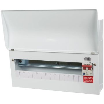 Image of Lewden 15 Way Consumer Unit Main Switch Square Knockouts