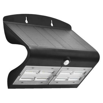 Image of ROBUS LED Solar Wall Light PIR 6.8W IP65 4000K Black