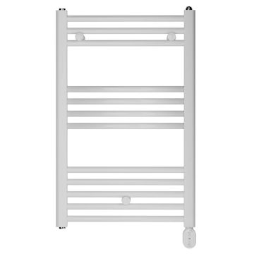 Image of Elba Oval Heated Towel Rail 300W White 50x86cm