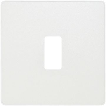 BG Evolve Grid Square Front Plate 1 Module Pearlescent White