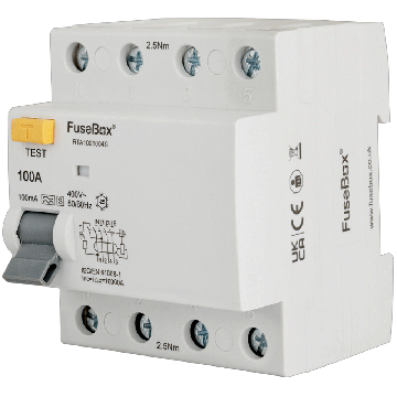 Image of Fusebox 100A 4 Pole Type A RCD S Type RTA1001004S