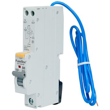 Image of Fusebox 6A RCBO B Curve Single Pole Type A RTA100630B