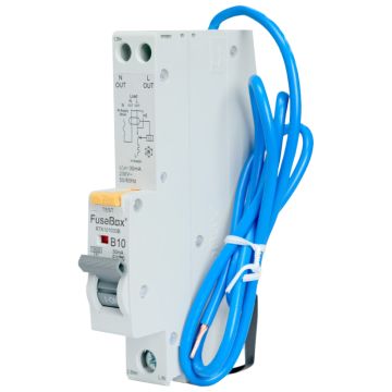 Image of Fusebox 10A RCBO B Curve Single Pole Type A RTA101030B