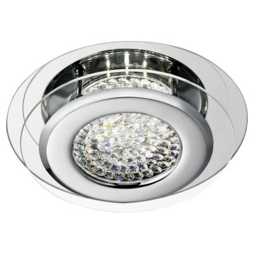 Image of Searchlight 1692CC Vesta LED Flush Chrome with Clear Crystal