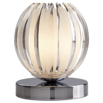 Image of Searchlight 1811CL Claw Touch Table Lamp Chrome Acrylic with Frosted Glass