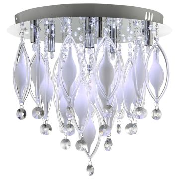Image of Searchlight 2456-6CC Spindle 6 LED Remote Control Flush Chrome with Glass