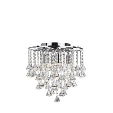 Image of Searchlight Dorchester Flush Ceiling Light 4 Lights Chrome