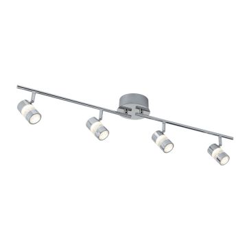 Image of Searchlight Bubbles Bar Spotlight 4 Lights Dimmable Chrome IP44