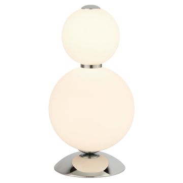 Image of Searchlight 51021-2CC Snowball Table Lamp Chrome with Opal Glass