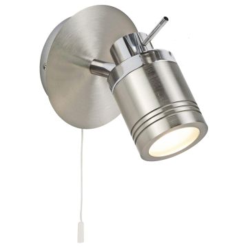 Image of Searchlight Samson Spotlight Wall Light Satin Silver 6601SS