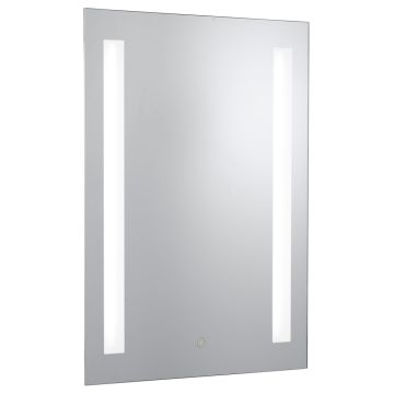 Image of Searchlight 7450 Bathroom Mirror w Shaving Socket Chrome with Frosted IP44