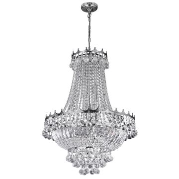 Image of Searchlight 9112-52CC Versailles 9 Light Chandelier Chrome with Crystal