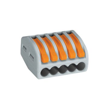 Image of Wago 222-415 32A 5-Way Lever Terminal Connector 4mm 40 Pack