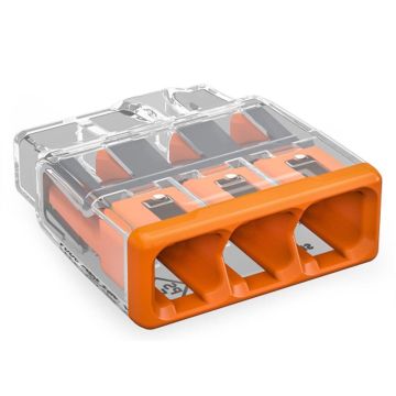 Image of Wago 2773-403 32A Compact 3-Way Push Wire Terminal Block 100 Pack
