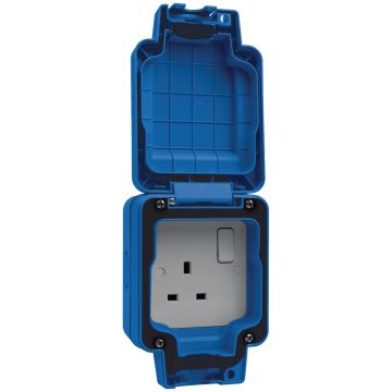 Image of Hager Outdoor Weatherproof EV Charging Socket 1 Gang IP66