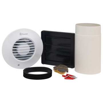 Image of Fan Kit View of Xpelair DX100R 4 Inch 100mm Silent Fan Kit Round