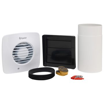 Image of Fan Kit View of Xpelair DX100TS 4 Inch 100mm Silent Fan Kit Square with Timer