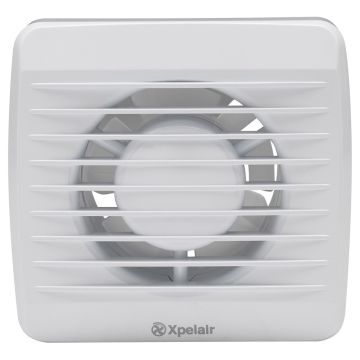 Image of Front View of Xpelair VX100TSP 4 Inch 100mm Bathroom Fan for Narrow Cavity with Timer