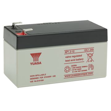 Image of Yuasa Battery 1.2Ah 12V Rechargeable
