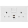 BG Electrical Switched Socket USB A 2 Gang