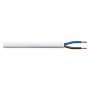 3182Y 0.75mm PVC Round Flexible Cable Two Core White 1M