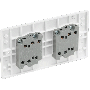BG Electrical 844 White Rounded Edge 4 Gang 2 Way Switch