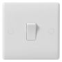 BG Electrical 811 White Rounded Edge 1 Gang 1 Way Switch
