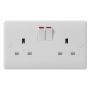 BG Electrical 822DP White Rounded Edge 13A 2 Gang Switched Socket