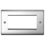 BG Nexus Metal NPCEMR4 4 Module Front Plate Polished Chrome