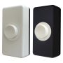 Eterna Bell Push Wired Surface Mounted Black and White Covers