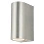 Forum Zink Antar Wall Light GU10 Up and Down Stainless Steel