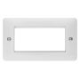 Hager Sollysta Euro Front Plate 4 Module Double Plate White WMP4EU