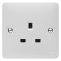 Hager Sollysta Unswitched Socket 1 Gang 13A SP White WMS81
