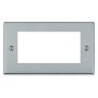 Hamilton Eurofix Euro Front Plate 4 Module Double Plate Polished Chrome #