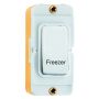 Hamilton Grid Switch 20A DP Engraved Freezer White