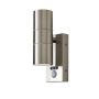Forum Zink Leto GU10 Spotlight PIR Up and Down Wall Light Steel Forum Zink Leto GU10 Spotlight PIR Up and Down Wall Light Steel