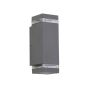Searchlight Houston Outdoor Wall Light 2 Lamps GU10 Grey IP44