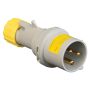 Lewden 700124 16A Yellow Industrial Plug 3 Pin 110V IP44
